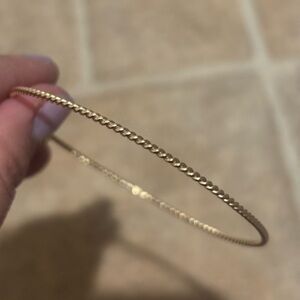 14K Solid Gold Bangle Bracelet